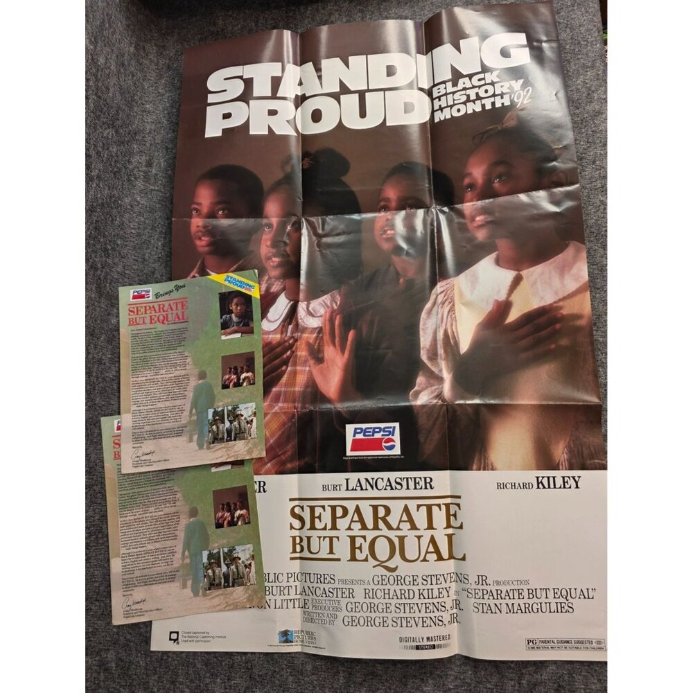 1992 Pepsi Black History Month Standing Proud Separate But Equal Promo Poster
